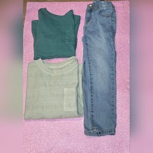 Boys Pocket tees/skinny Jeans Bundle Size S 6/7 & 5
